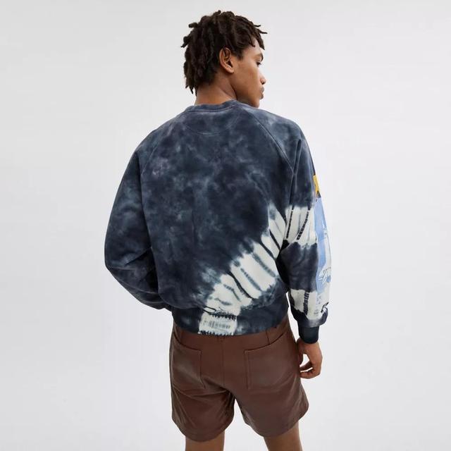 Tie Dye Graphic Crewneck Sweatshirt In Organic Cotton Product Image