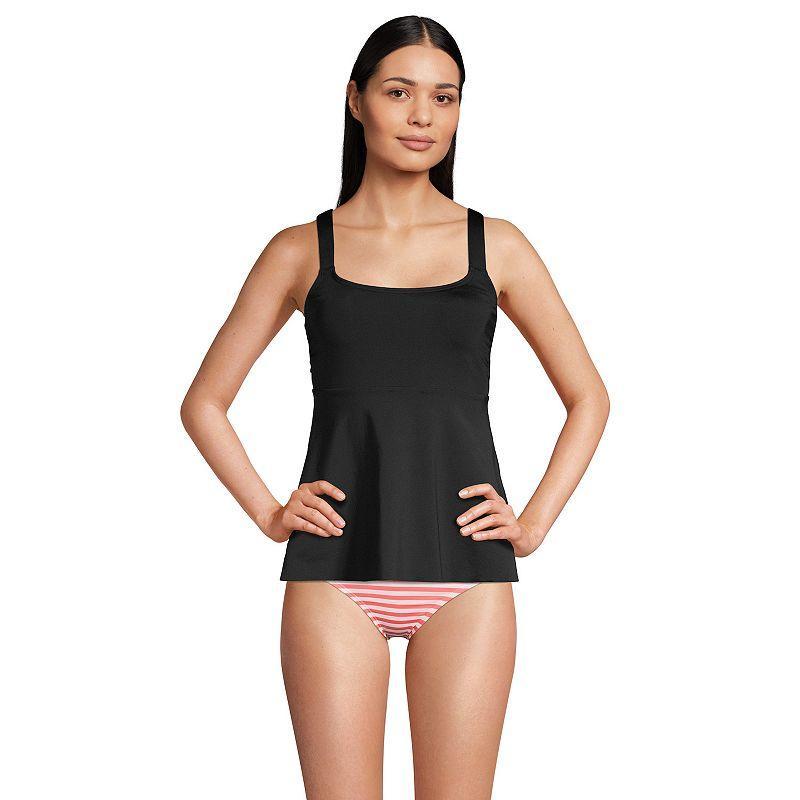 Womens Lands End Square Neck Flutter Tankini Swim Top Product Image