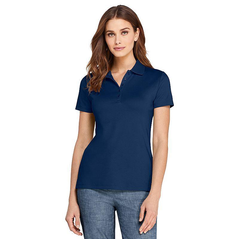 Womens Lands End Supima Cotton Polo Shirt Product Image