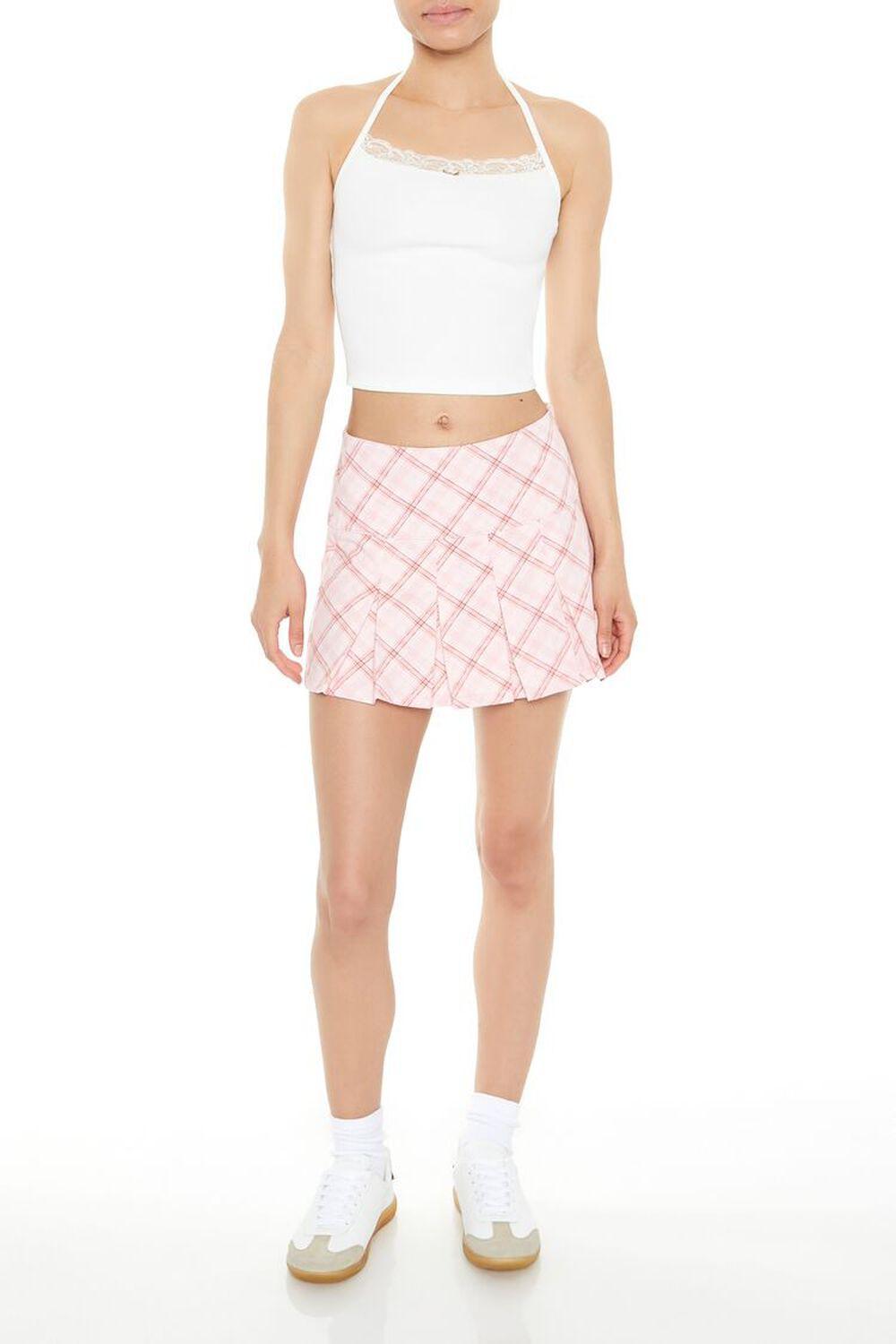 Pleated Plaid Mini Skirt | Forever 21 Product Image