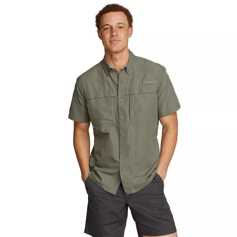 Big & Tall Eddie Bauer Ripstop Guide Short Sleeve Button Down Shirt, Mens Product Image