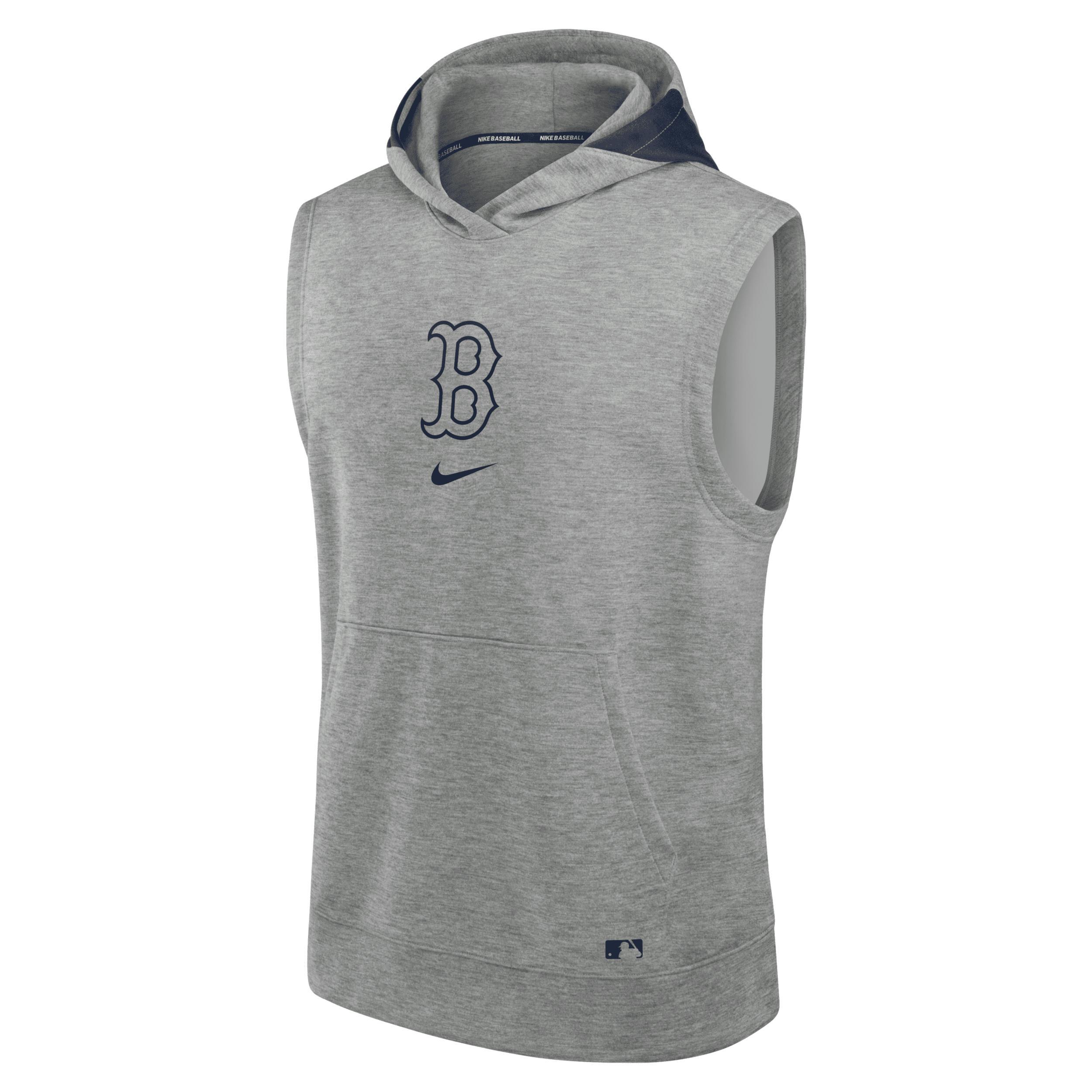 Boston Red Sox Authentic Collection Early Work Menâs Nike Men's Dri-FIT MLB Sleeveless Pullover Hoodie Product Image