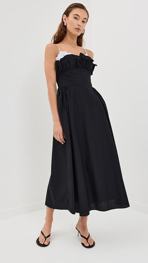 Kika Vargas Elisabeth Dress Black Cotton | Shopbop product image