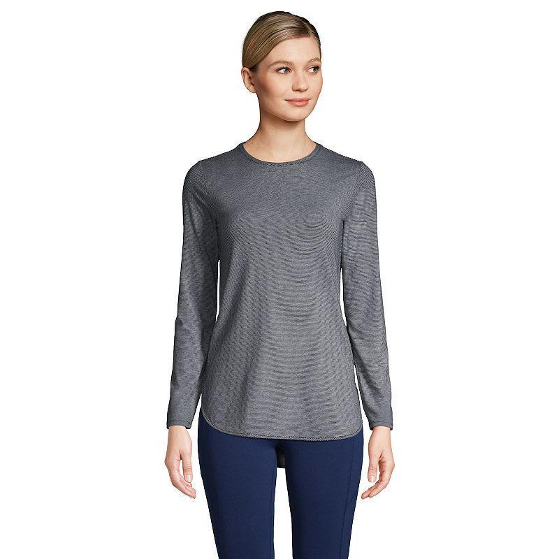 Petite Lands End Moisture-Wicking UPF 50 Long Sleeve Tunic, Womens Product Image