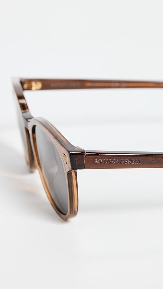 Bottega Veneta Triangle Stud Oval Sunglasses | Shopbop Product Image