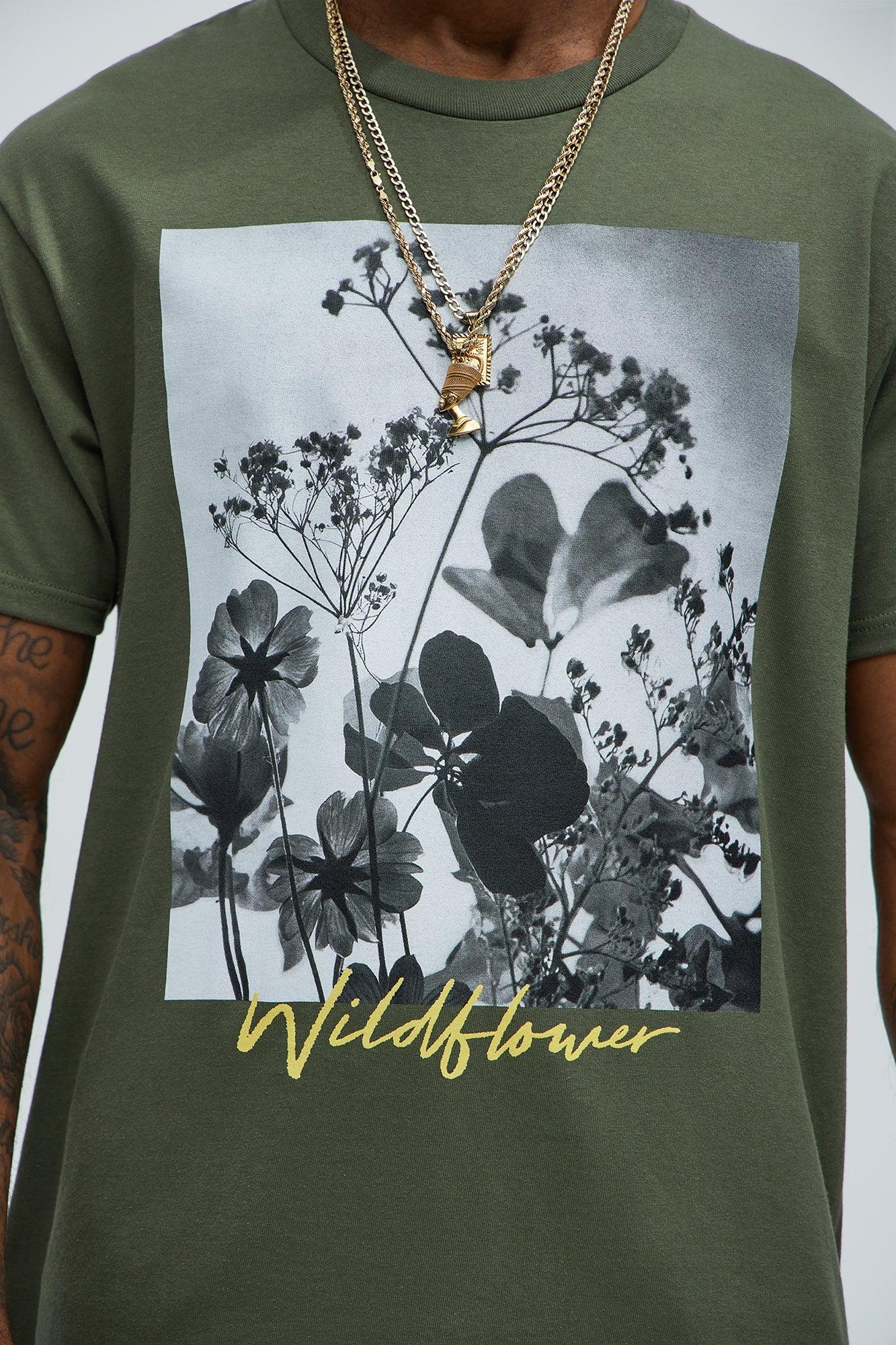 Wildflower Short Sleeve Tee - Olive Product Image