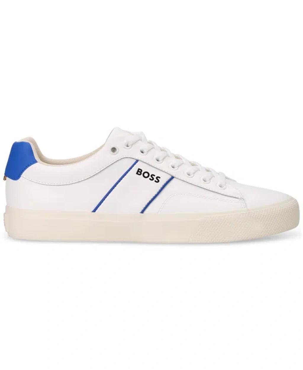 Boss By  Men's Aiden Lace-up Sneakers In Open White Product Image