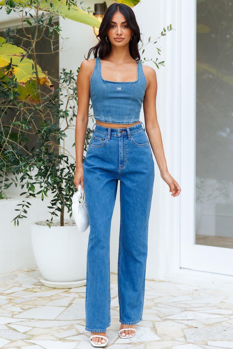 LEE Monique Denim Corset Denim Dream Product Image