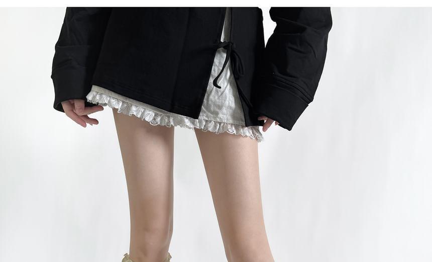 Ribbon Accent Plain Over-The-Knee Socks Product Image