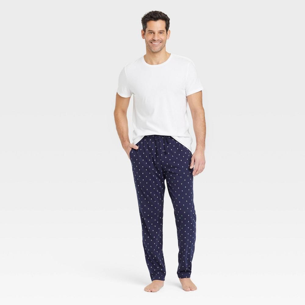 Mens Big & Tall Knit Pajama Set - Goodfellow & Co White MT Product Image