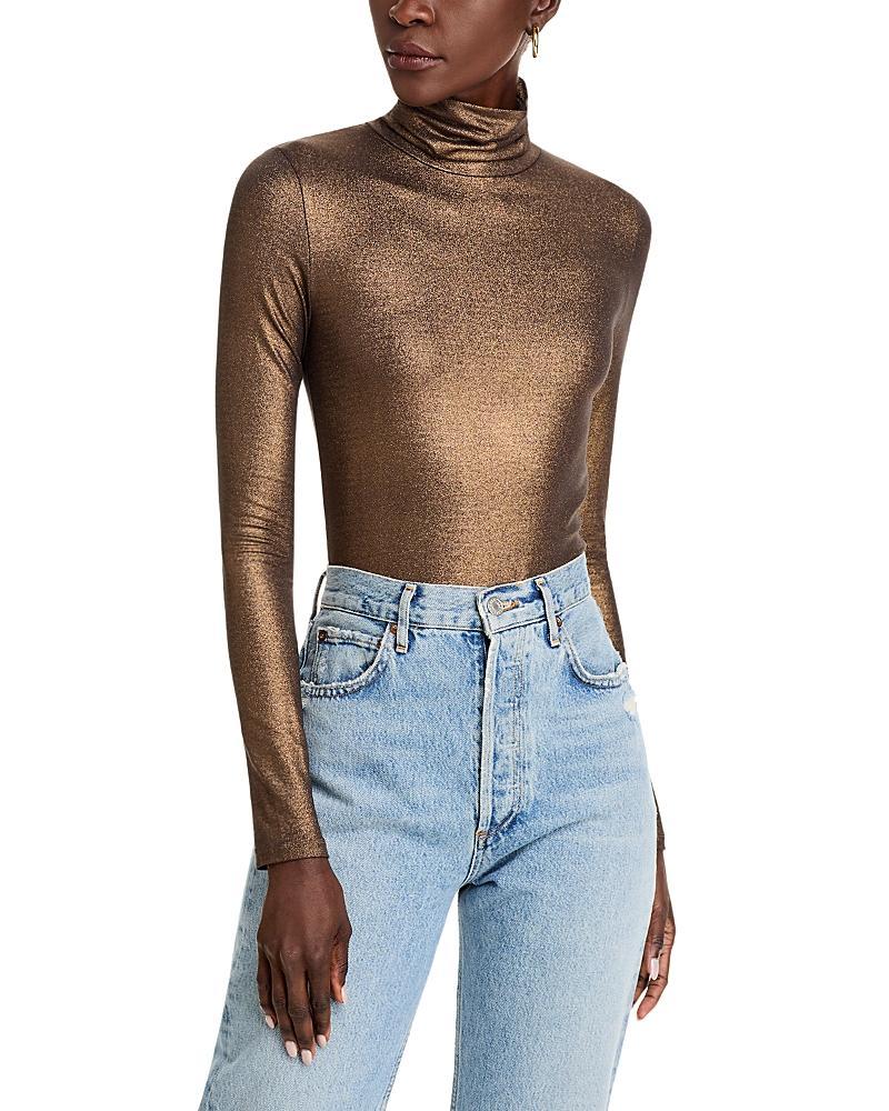 Womens Soft Touch Metallic Turtleneck Product Image