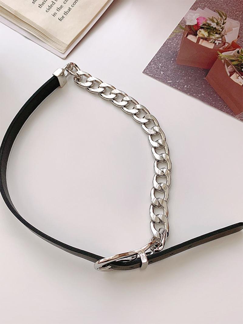 Original Cool Chain Leather Necklace&Bracelet Product Image