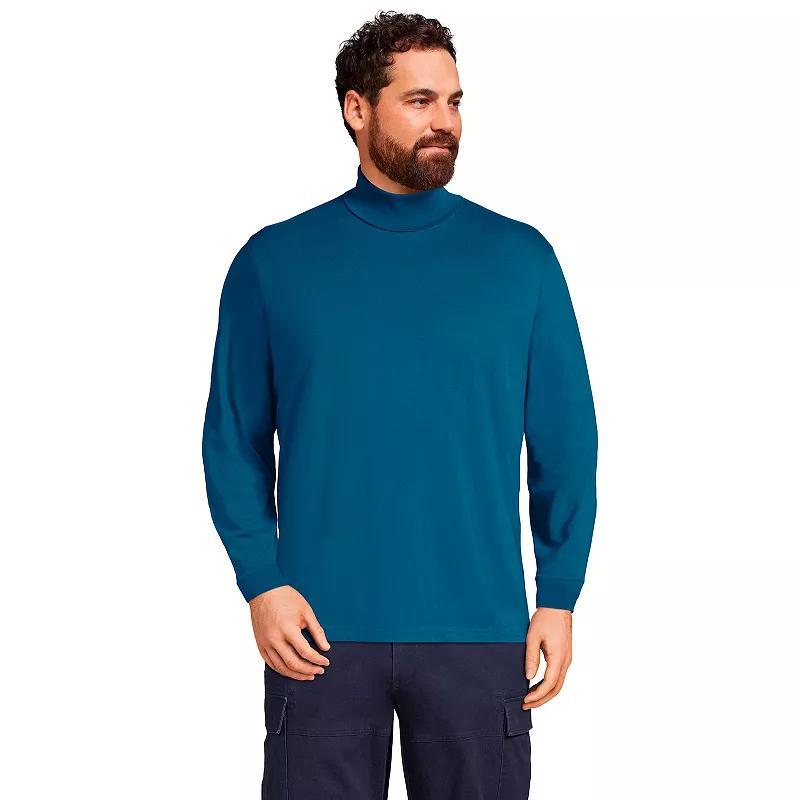 Big & Tall Lands End Super-T Turtleneck, Mens Gray Grey Product Image