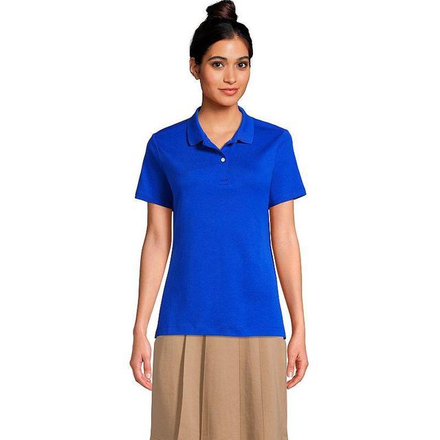 Womens Lands End School Uniform Short Sleeve Interlock Polo Shirt Product Image