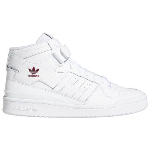 adidas Originals Womens Forum Mid - Shoes White/Pink Product Image