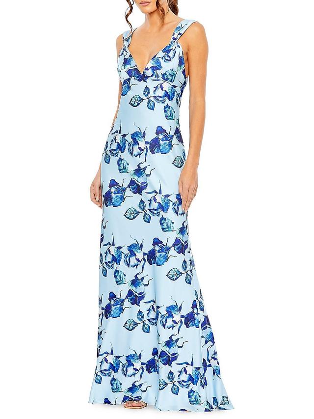 Mac Duggal Floral Print V Product Image