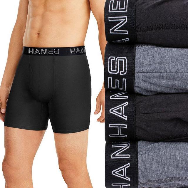 Mens Hanes 4-pack Ultimate Comfort Flex Fit Total Support Pouch Boxer Briefs Product Image