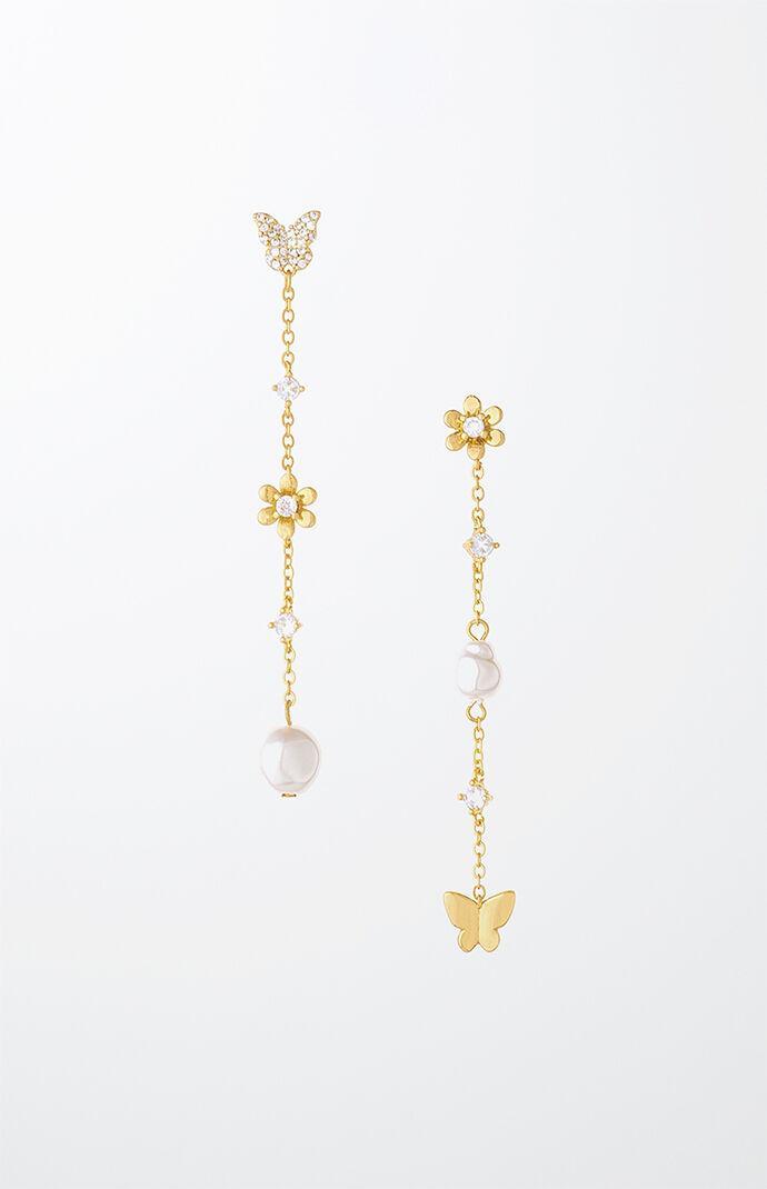 Ettika Butterfly & Pearl Dangle Earrings Product Image