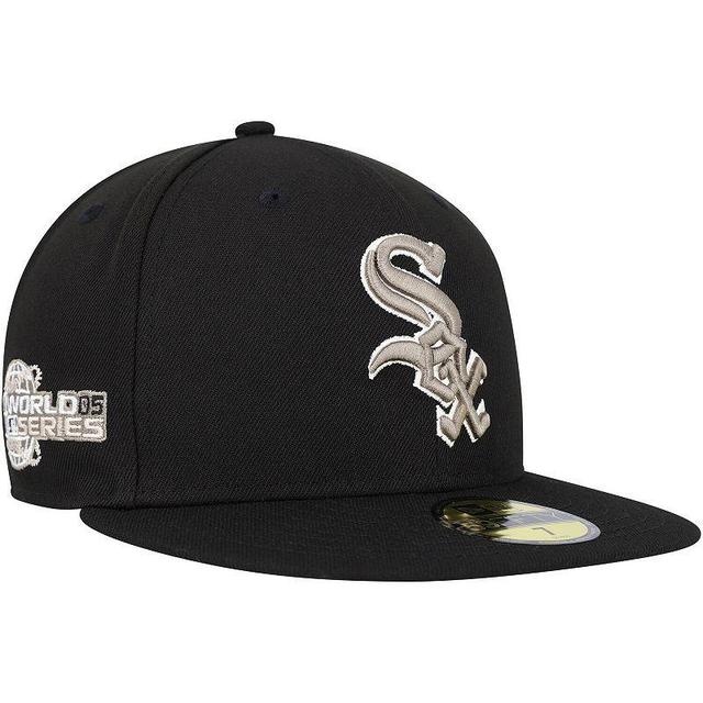 Mens New Era Black Chicago White Sox Chrome Camo Undervisor 59FIFTY Fitted Hat Product Image