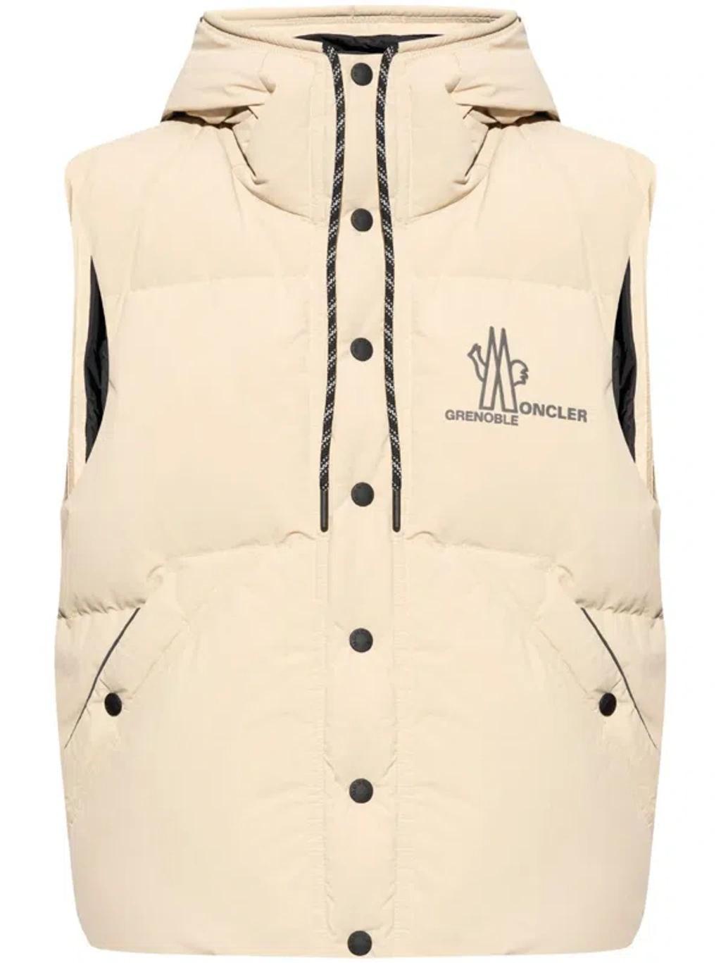 MONCLER Grenoble Logo Detailed Padded Gilet In Multicolor Product Image