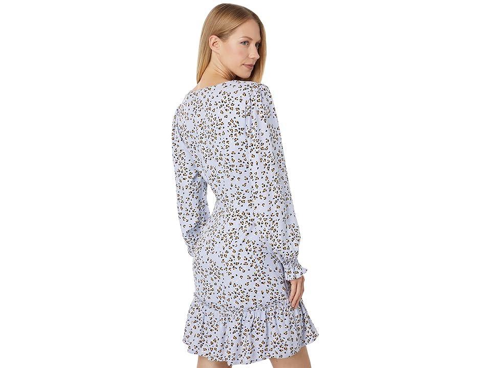 Lost + Wander Wild Thing Mini Dress (Blue Leopard) Women's Dress Product Image