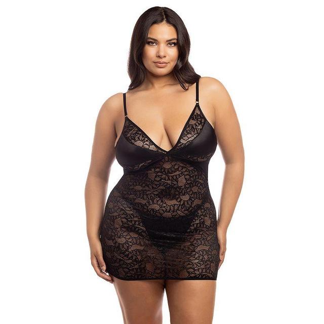 Oh La La Cheri Amaya Lace Chemise & G-String Product Image