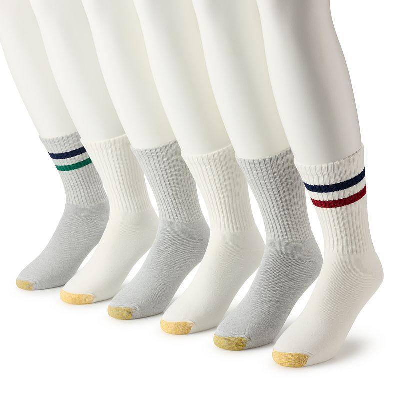 Mens GOLDTOE 6-pack Short Crew Socks Product Image