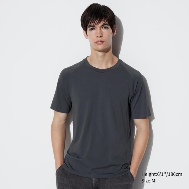 Mens Dry-Ex T-Shirt with Odor Control Dark Gray XL UNIQLO US Product Image