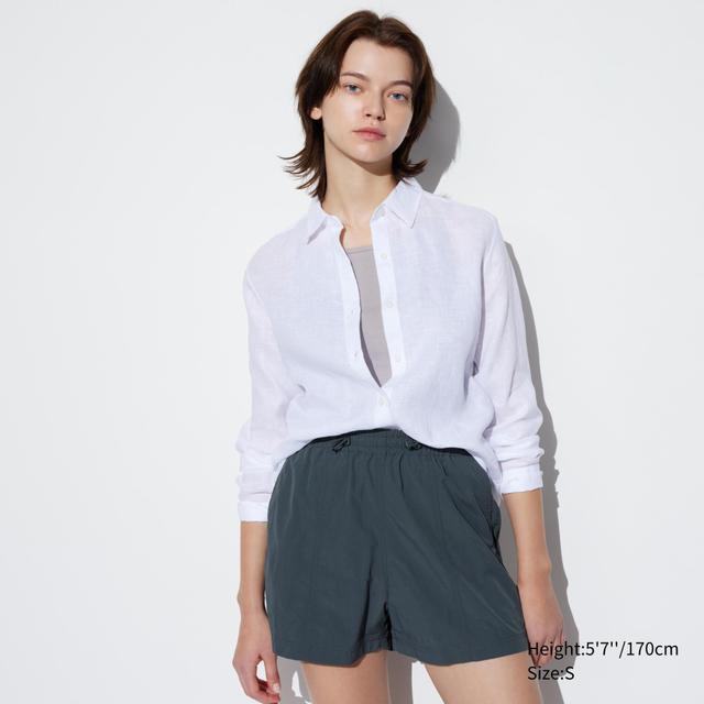 Womens Parachute Shorts with Quick-Drying Gray Medium UNIQLO US Product Image