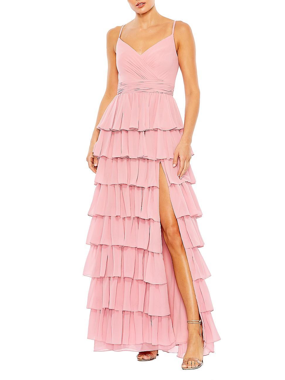 Womens Ieena Tiered Ruffle A-line Gown Product Image