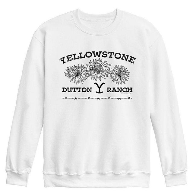 Mens Yellowstone Wildflowers Sweatshirt White Product Image