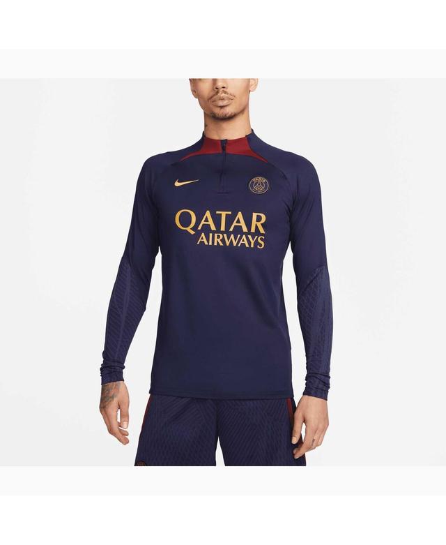 Mens Nike Navy Paris Saint-Germain 2023/24 Strike Drill Performance Raglan Quarter-Zip Long Sleeve Top Product Image