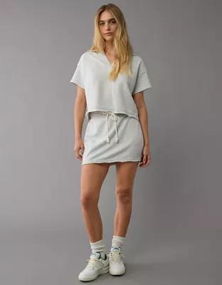 AE High-Waisted Fleece Mini Skirt Product Image