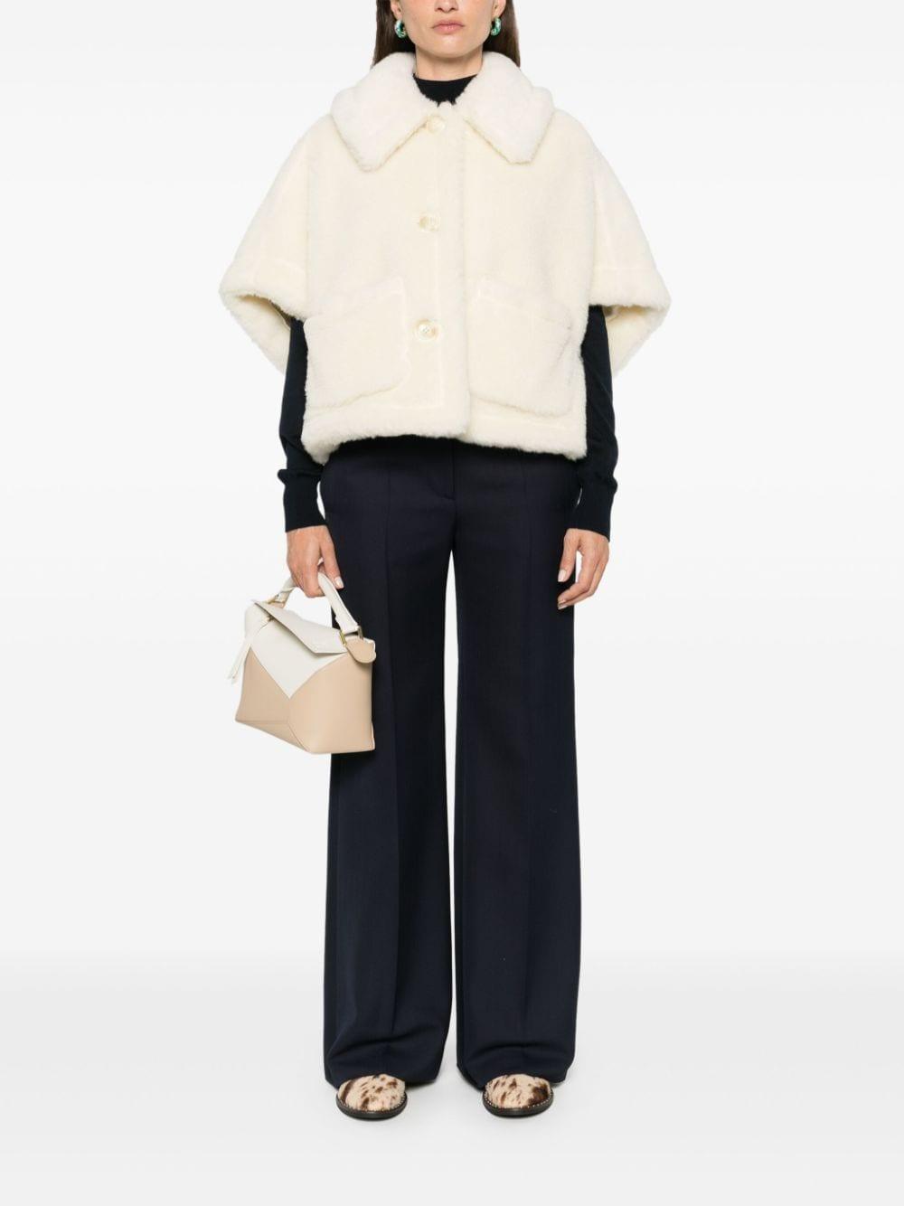 MAX MARA New Terzo1 Teddy Cape In Neutrals Product Image