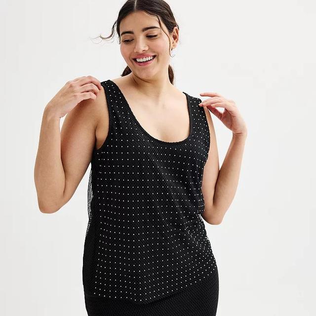 Womens INTEMPO Mesh Shine Tank Top Product Image