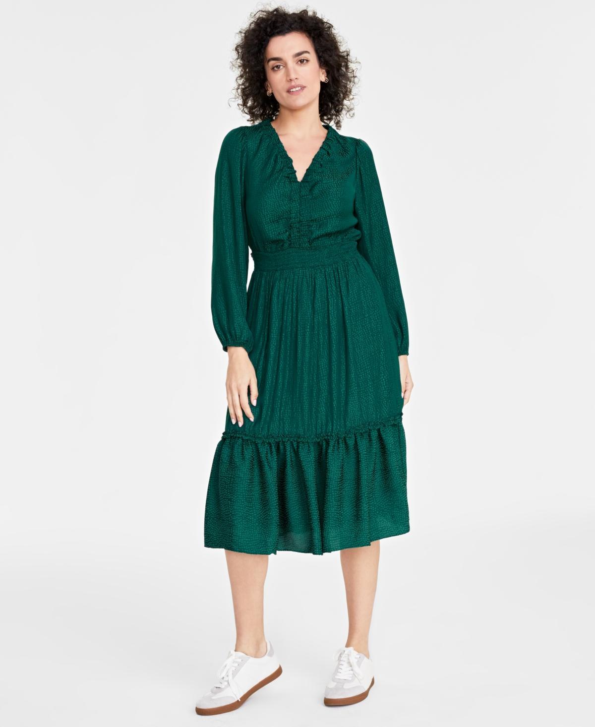 On 34th Womens V-Neck Midi Dress, Created for Macys Product Image