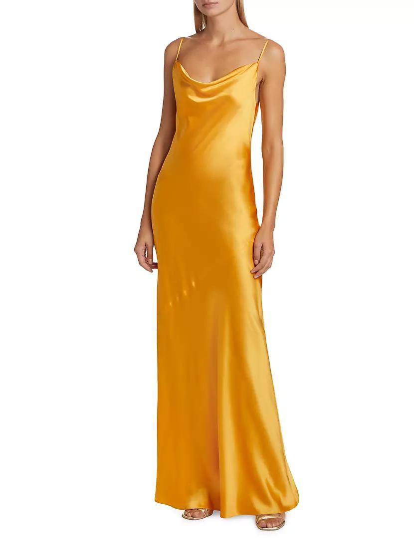 Arianne Silk Satin Maxi Dress Product Image