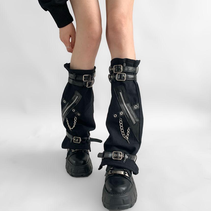 Chain Buckled Leg Warmers Product Image