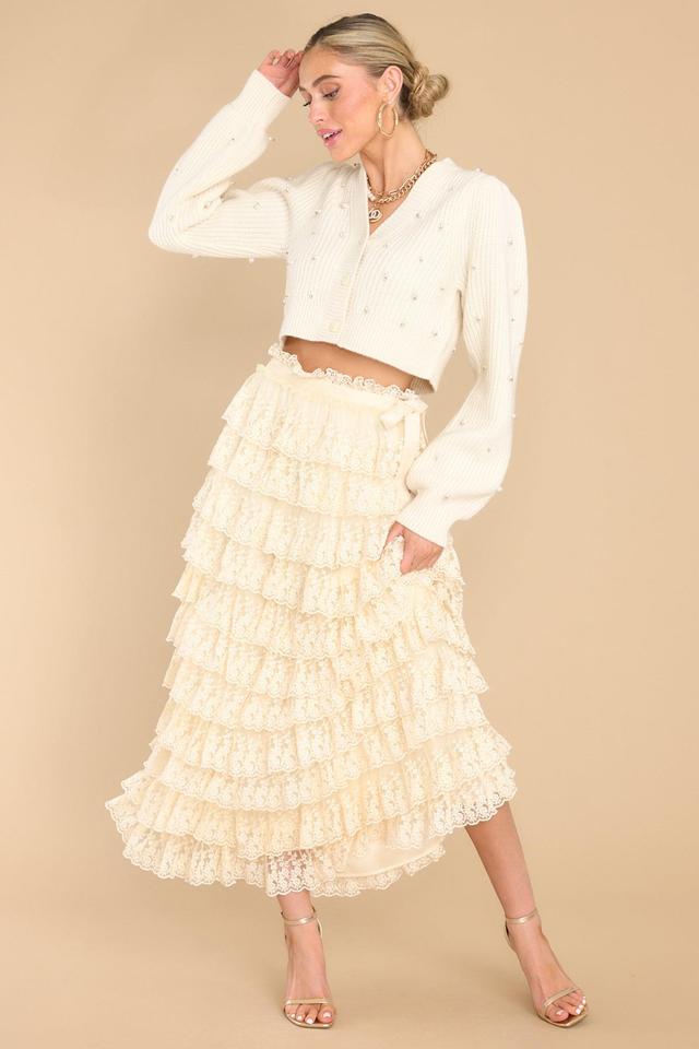 Dover Cream Maxi Skirt White Product Image