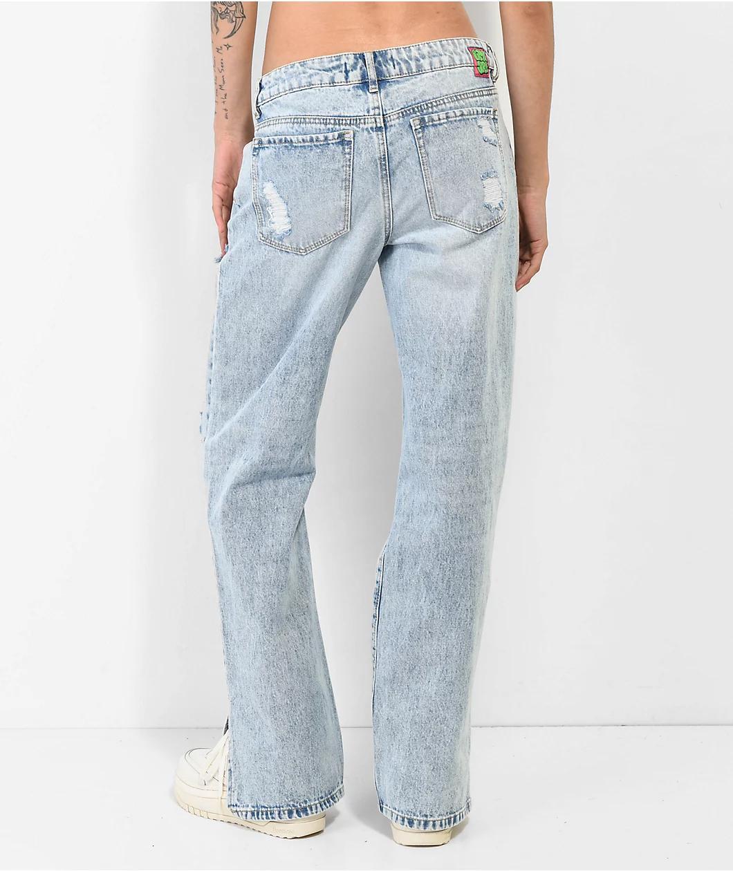 Empyre Zia Low-rise Split Hem Denim Jeans Product Image