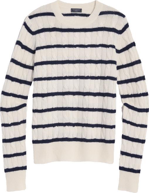 Cashmere Classic Cable Crewneck Sweater Product Image