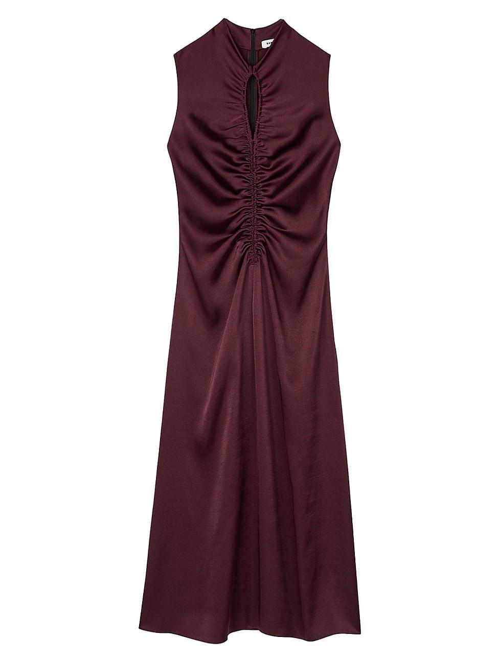 Womens Draped Satin Effect Dress product image