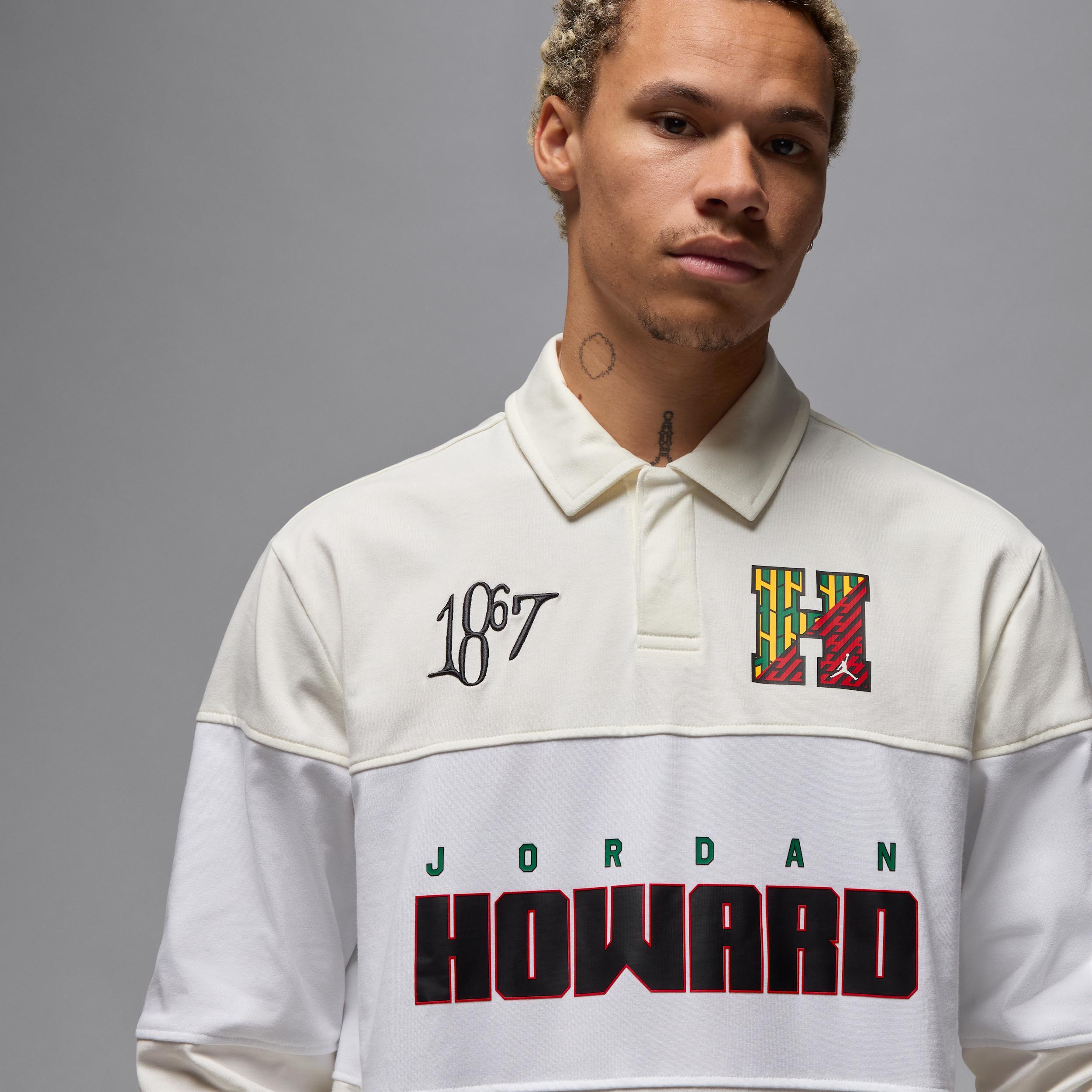 Men's Jordan x Howard University Long-Sleeve Rugby Top Product Image