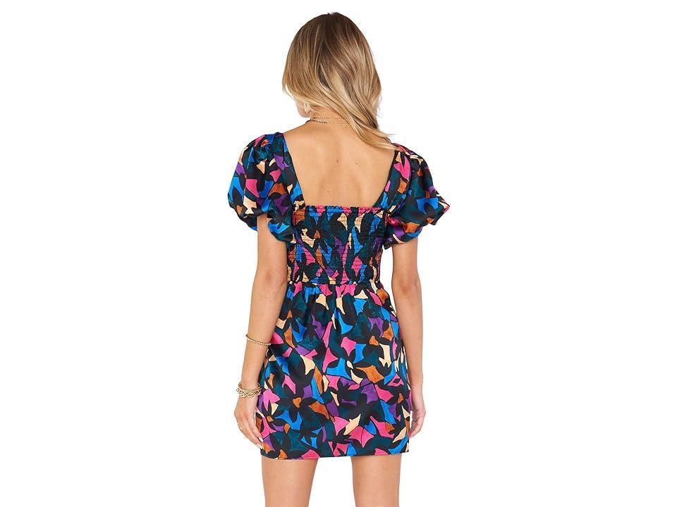 Show Me Your Mumu Danielle Mini Dress (Mosaic Magic Luxe Satin) Women's Clothing Product Image