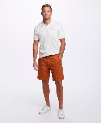 Weatherproof Vintage Mens Short Sleeve Polo Sweater 9 Cotton Twill Stretch Shorts Product Image