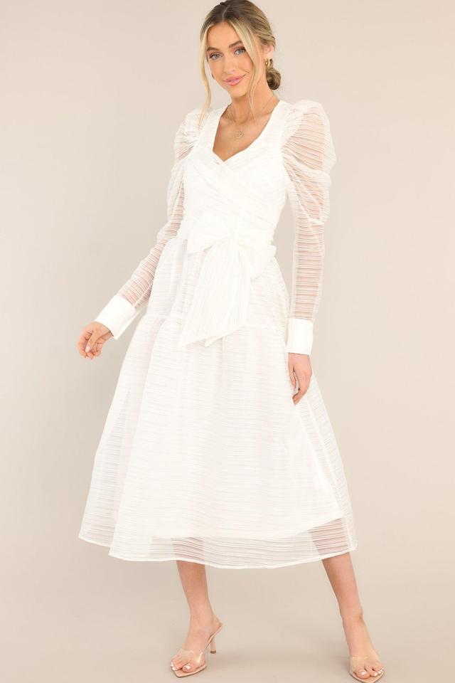 Looking Great White Midi Dress Product Image