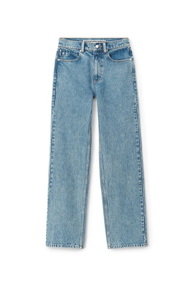 Ez - Mid Rise Straight Leg Jeans In Clear Hotfix Product Image