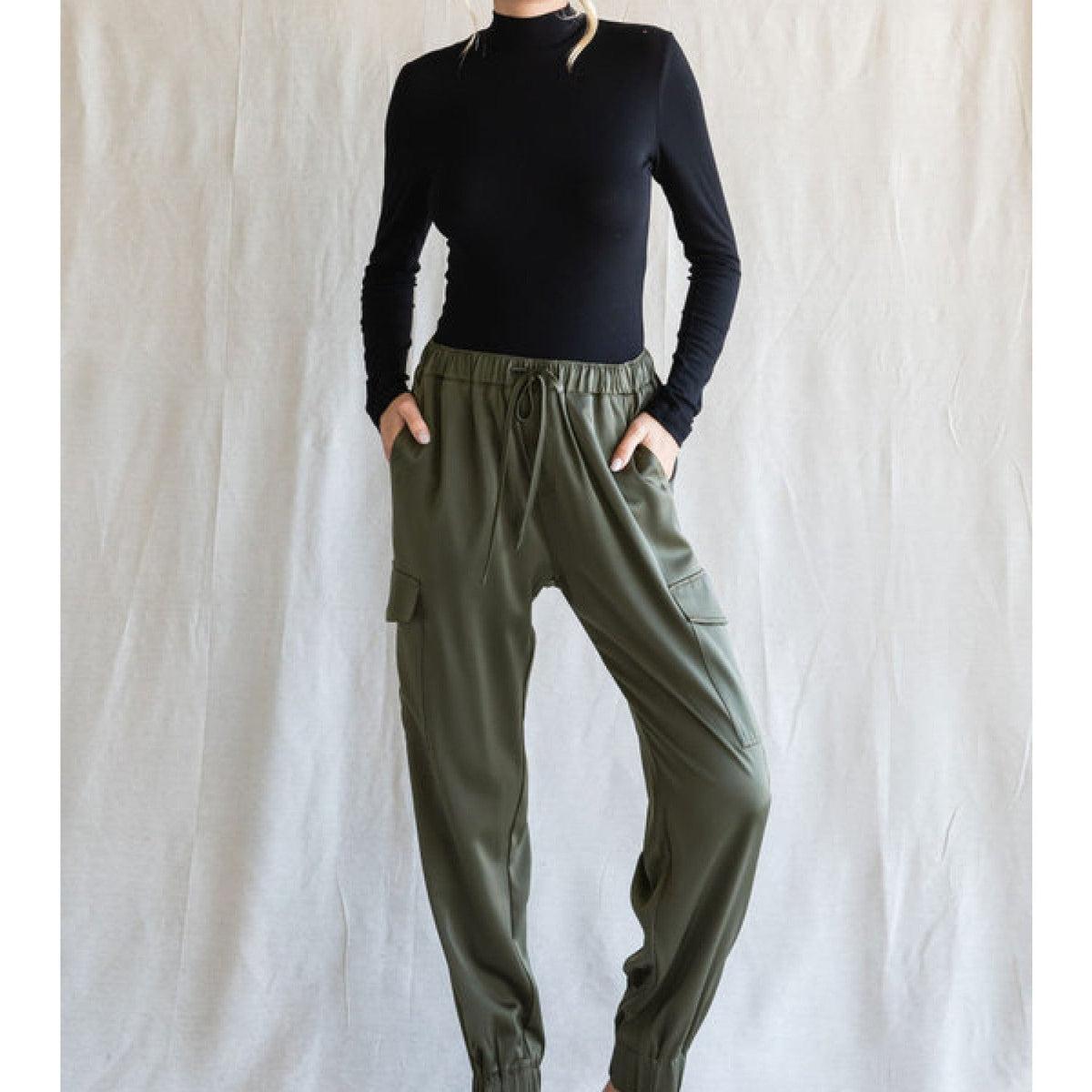 Travel Light Satin Cargo Pants 2 Colors (Small to Large) Product Image