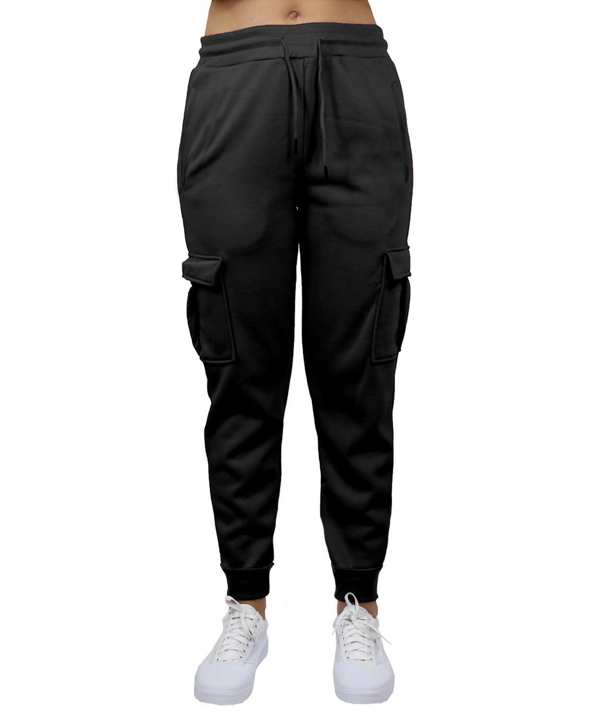 Galaxy By Harvic Womens Heavyweight Loose Fit Fleece Lined Cargo Jogger Pants Product Image