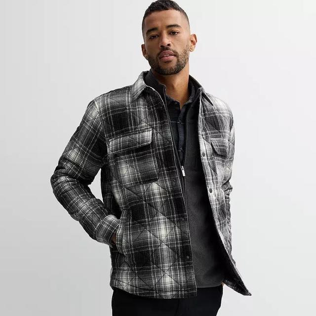 Mens Sonoma Goods For Life Quilted Flannel Shirt Jacket Product Image